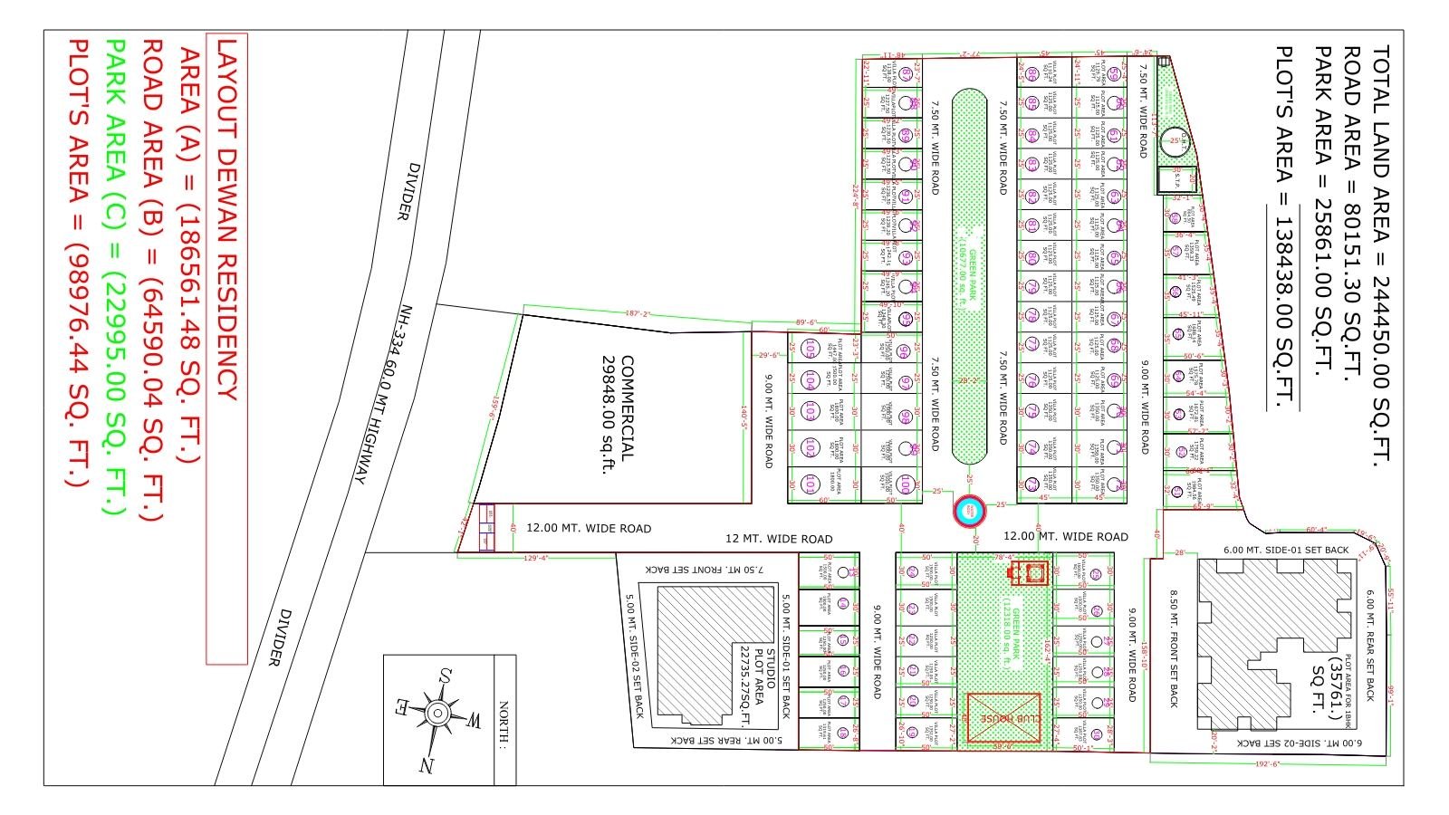 Dewan Residency master site layout